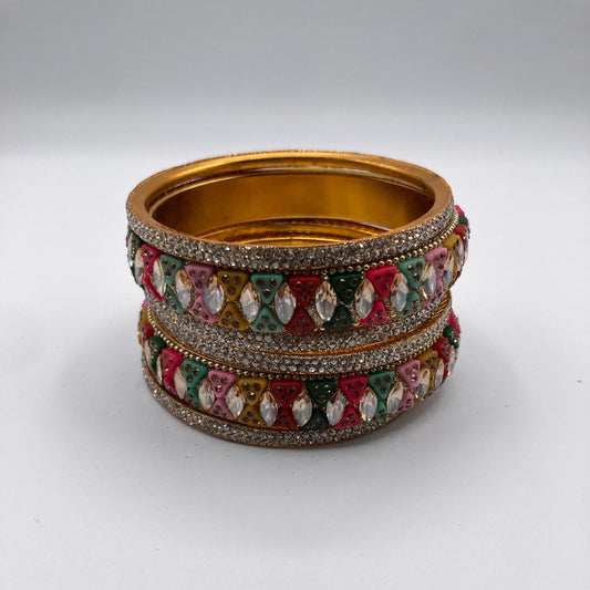 Samba – Triangular Enamel Bangles (Set of 2)