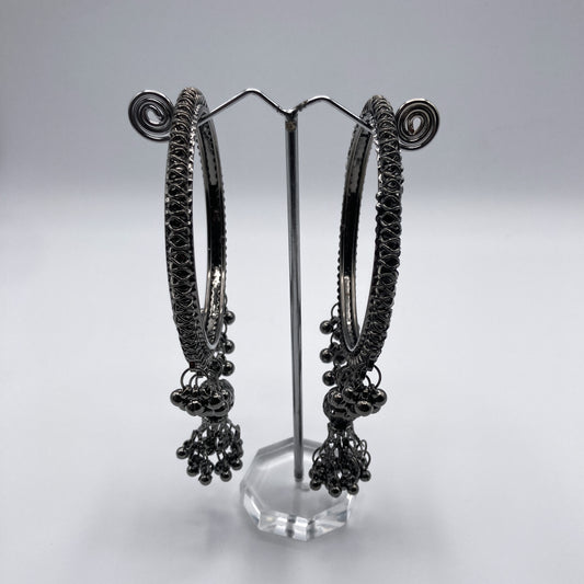 Kalika Echo – Oxidized Temple Bangles