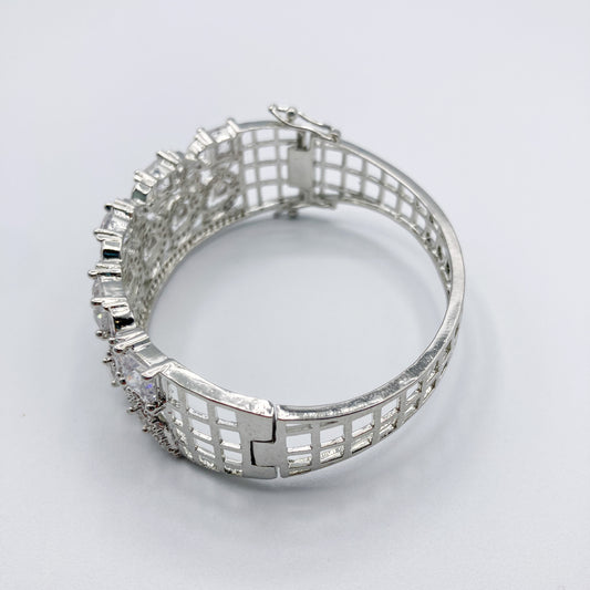 Silver Crystal Statement Bracelet