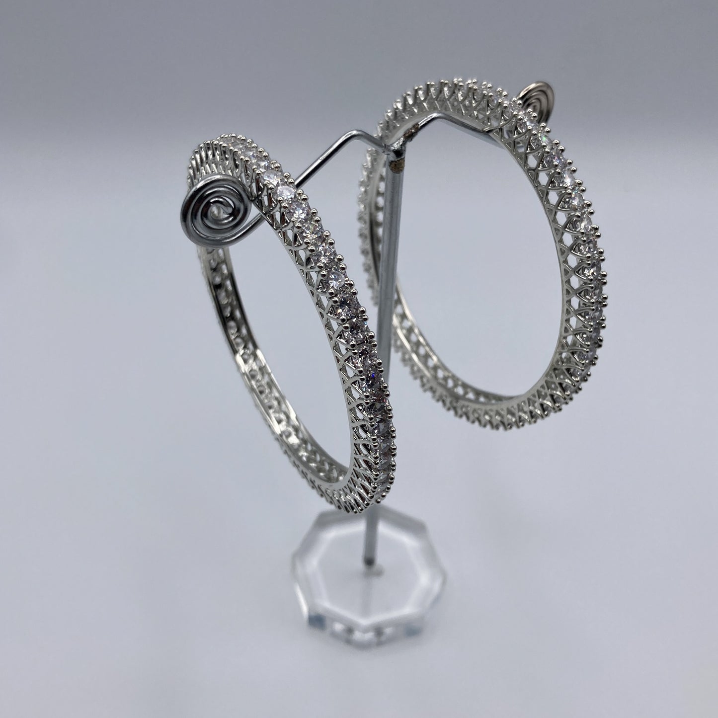 Elegant Brass Diamond Bangles (Set of 2)