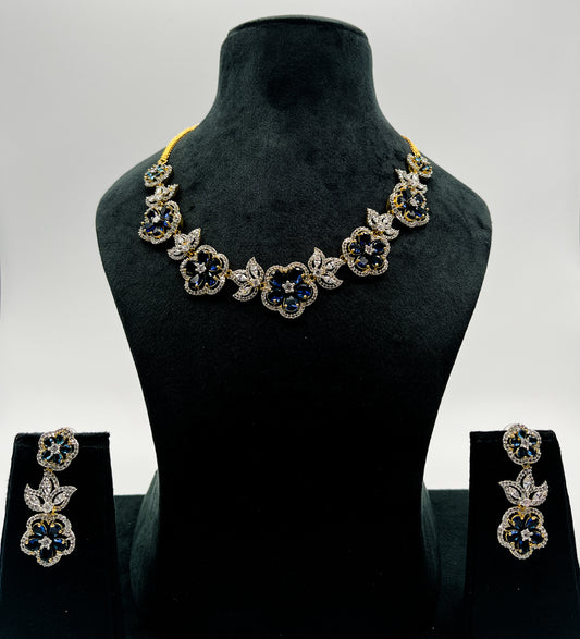 Blue & Gold Necklace Set